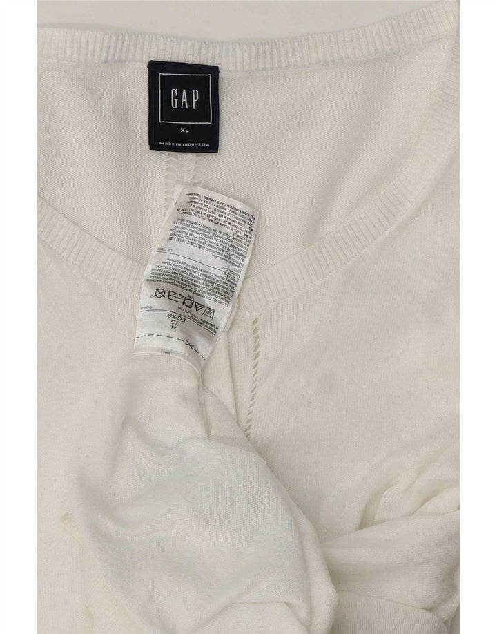 Gap Womens Cardigan Sweater UK 18 XL White Cotton