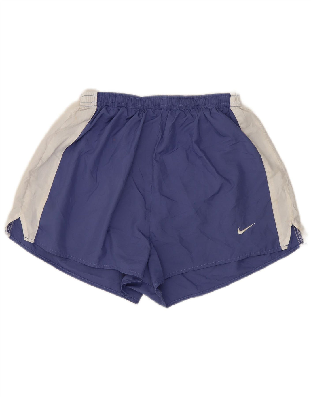 NIKE Womens Dri Fit Sport Shorts US 8/10 Medium Blue Colourblock Polyester