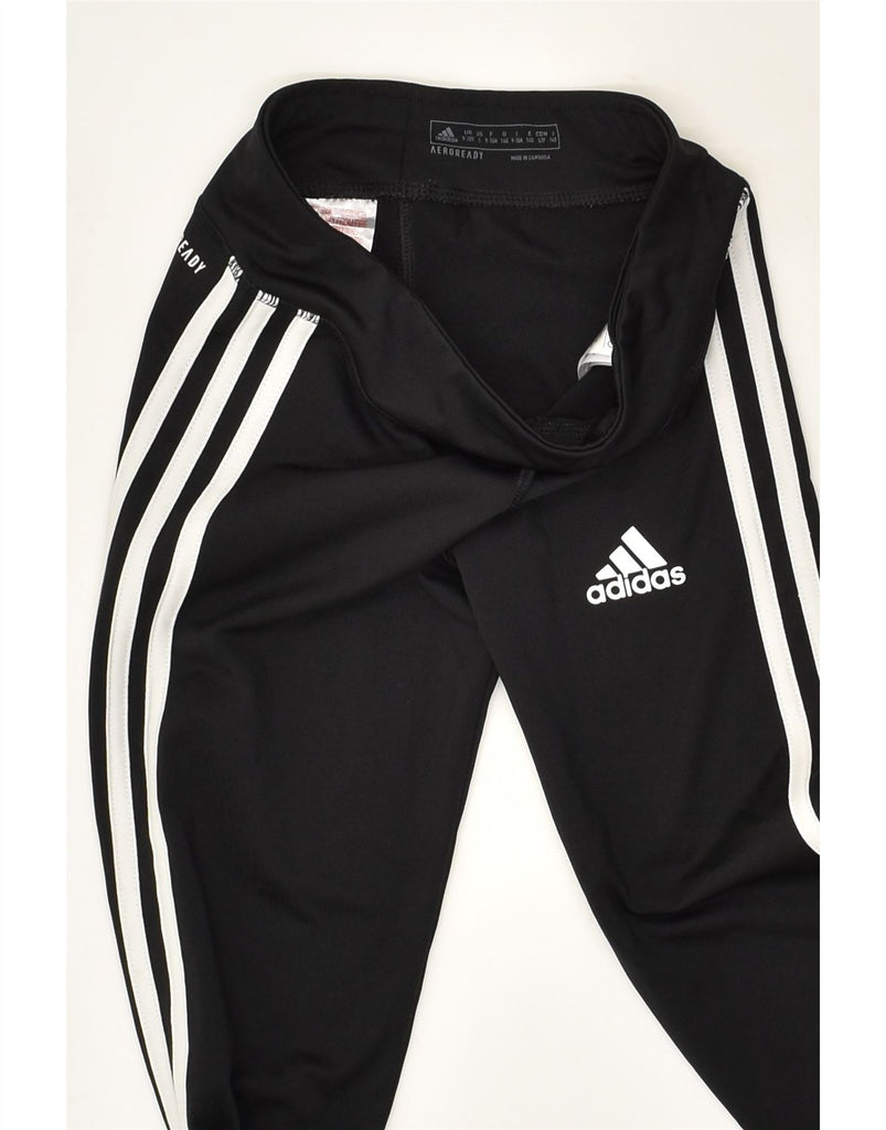 ADIDAS Girls Aeroready Leggings 9-10 Years Black Polyester | Vintage Adidas | Thrift | Second-Hand Adidas | Used Clothing | Messina Hembry 