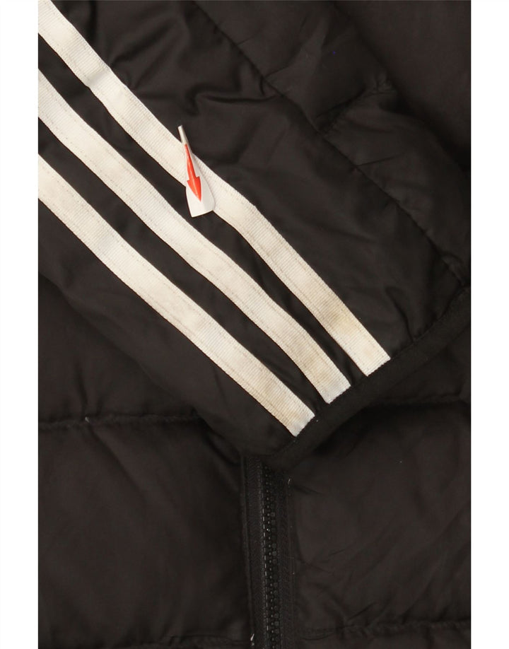 Adidas Mens Padded Jacket UK 36 Small Black Polyester