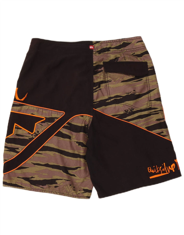 Quiksilver Mens Graphic Swimming Shorts Medium Black Polyester