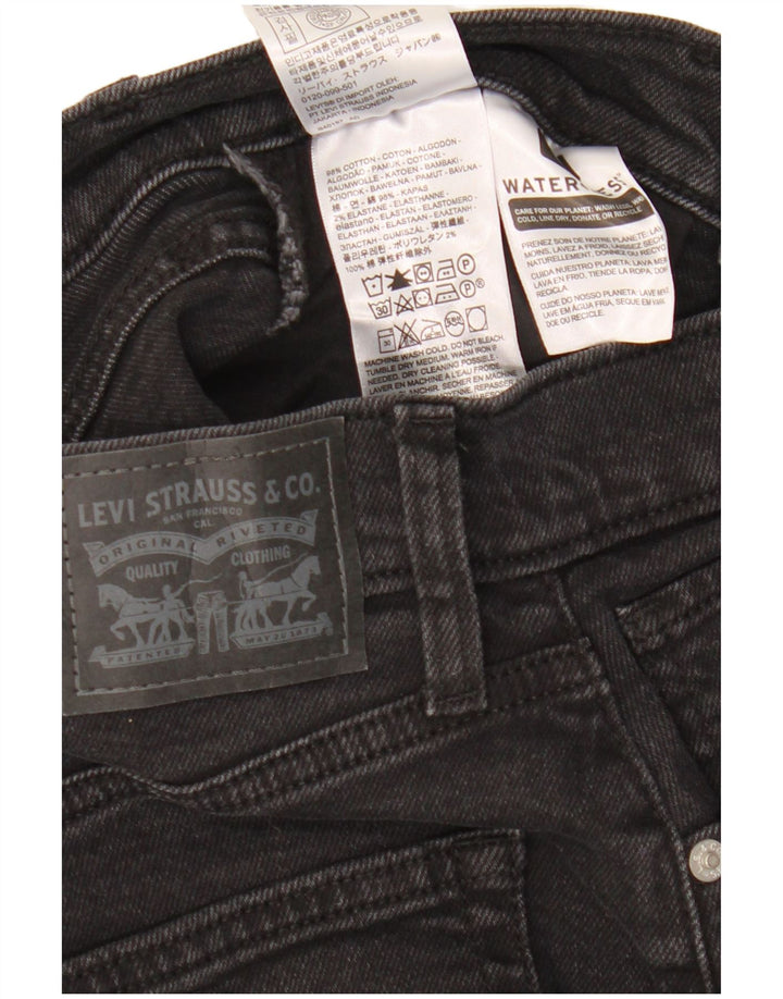 Levi's Womens Tapered Jeans W24 L27 Black Cotton