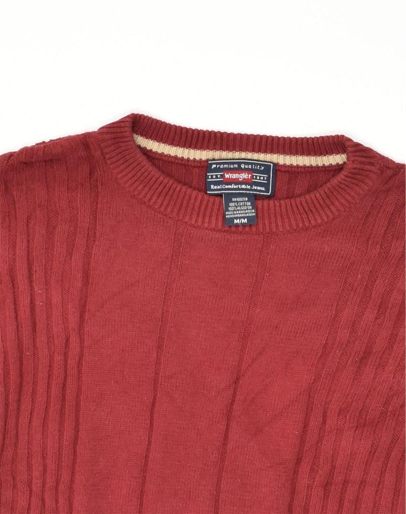 WRANGLER Mens Crew Neck Jumper Sweater Medium Red Cotton | Vintage Wrangler | Thrift | Second-Hand Wrangler | Used Clothing | Messina Hembry 