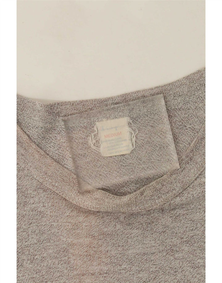 Champion Mens Graphic T-Shirt Top Medium Grey Cotton