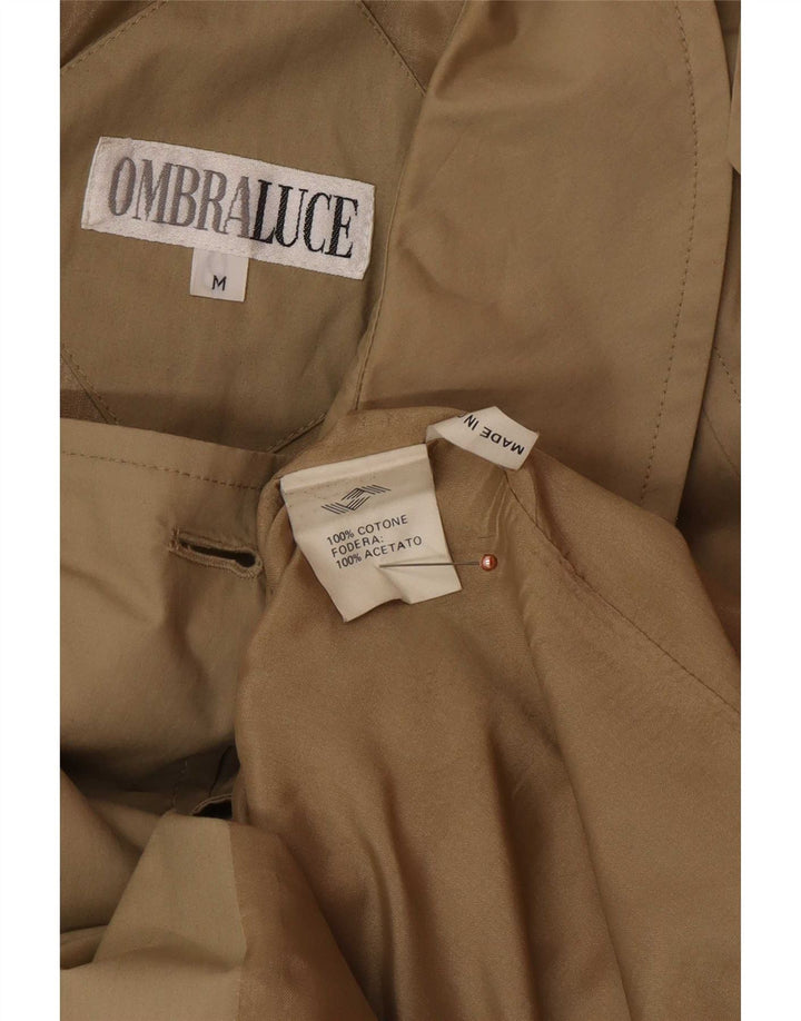 Ombraluce Womens Oversized Trench Coat UK 14 Medium Beige Cotton