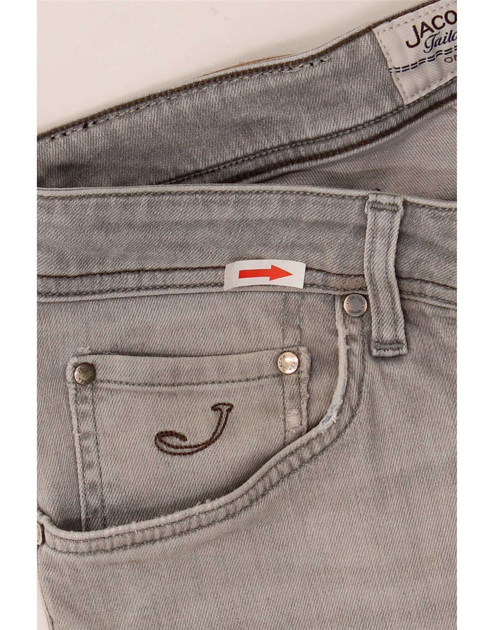 Jacob Cohen Mens Slim Jeans W34 L30 Grey Cotton
