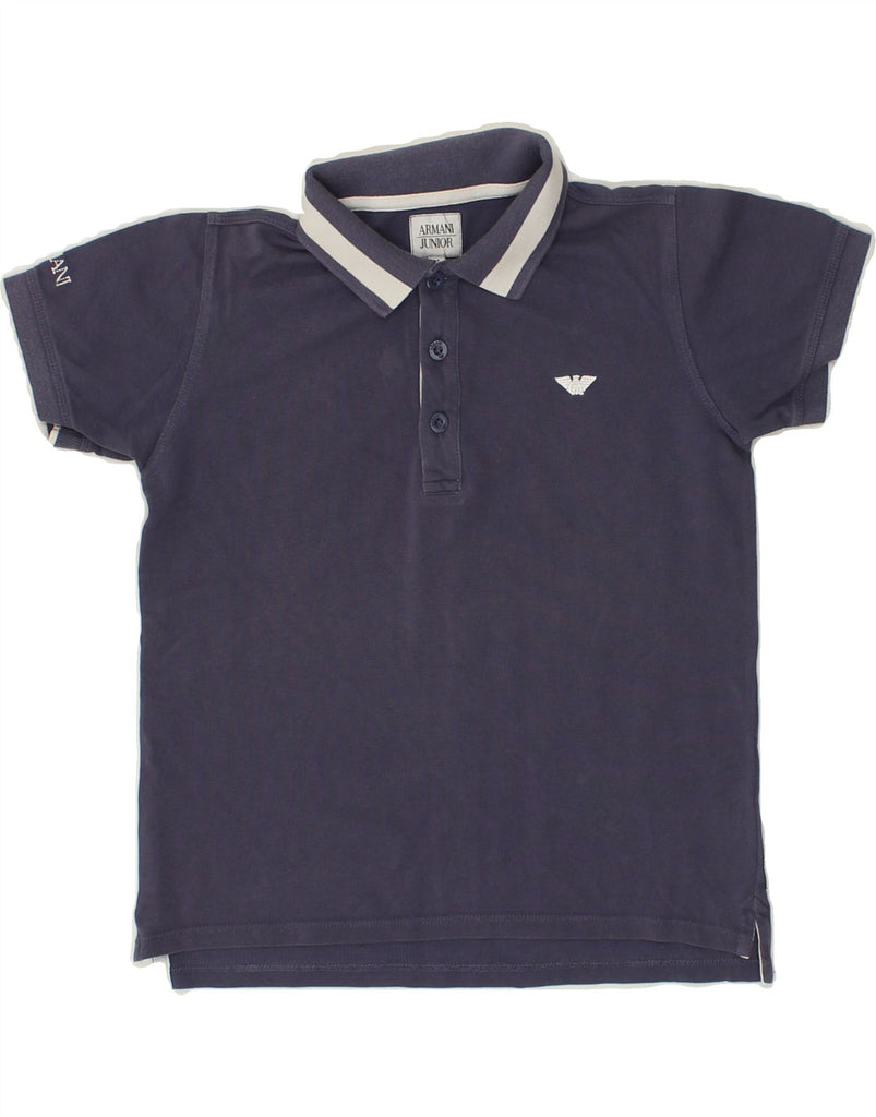 ARMANI JUNIOR Boys Polo Shirt 7-8 Years Navy Blue | Vintage Armani Junior | Thrift | Second-Hand Armani Junior | Used Clothing | Messina Hembry 