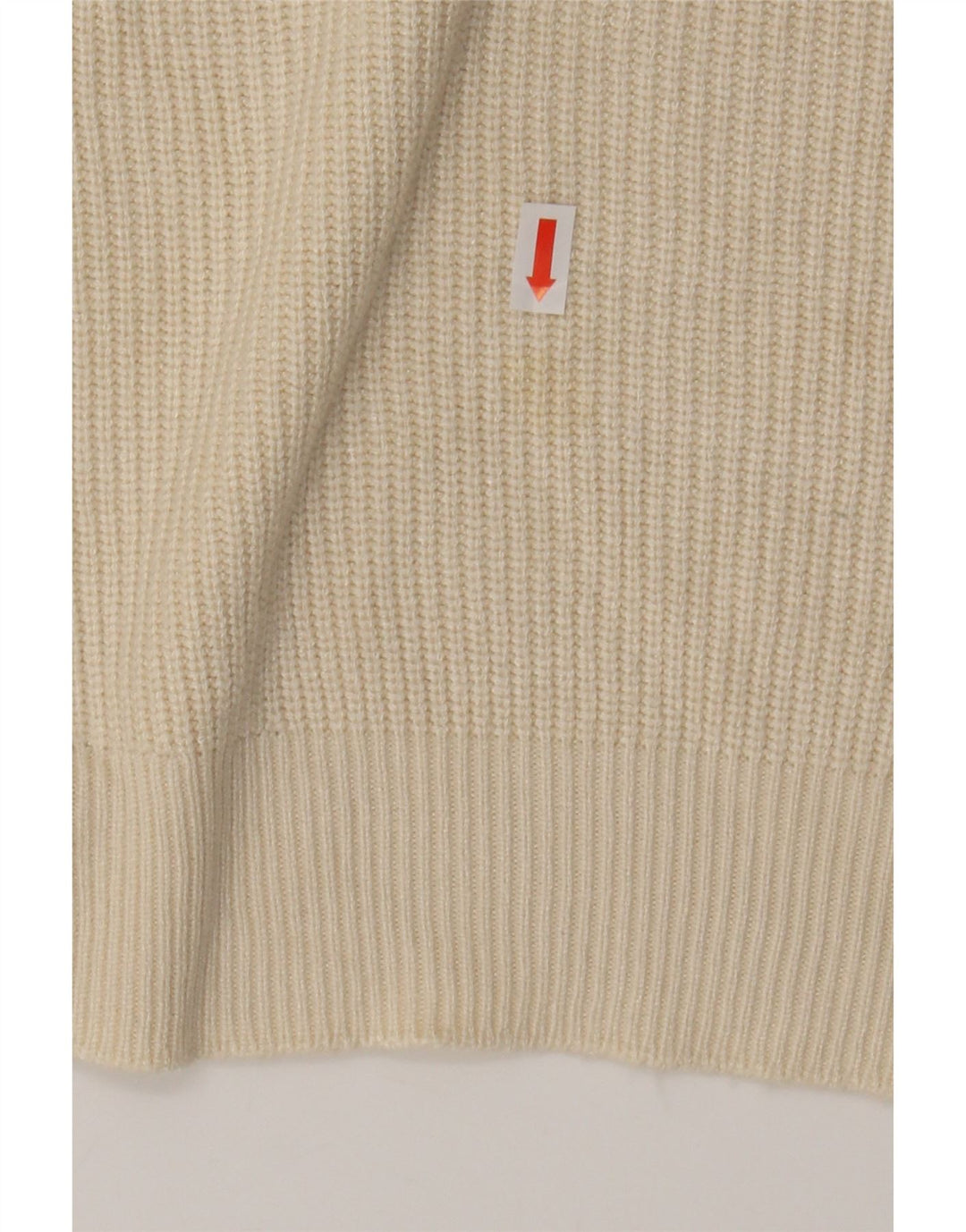 MARKS & SPENCER Womens Crop Crew Neck Jumper Sweater UK 16 Large Beige Vintage Marks & Spencer and Second-Hand Marks & Spencer from Messina Hembry 