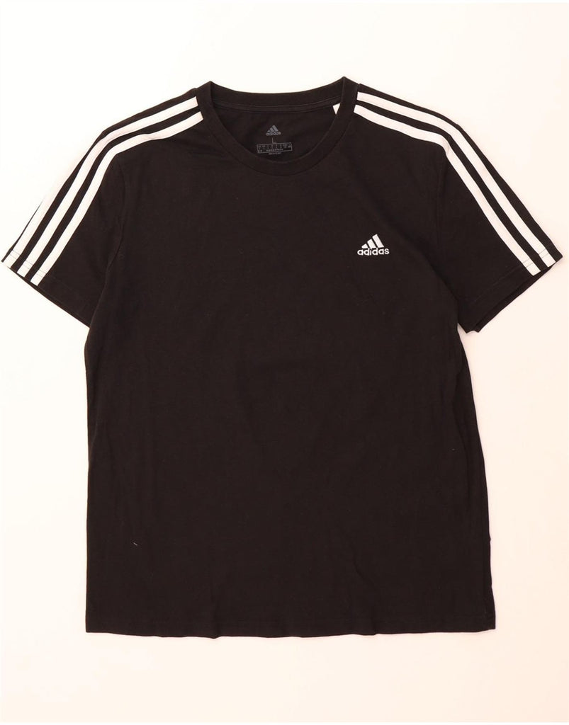 ADIDAS Womens Graphic T-Shirt Top UK 16/18 Large Black Cotton Vintage Adidas and Second-Hand Adidas from Messina Hembry 