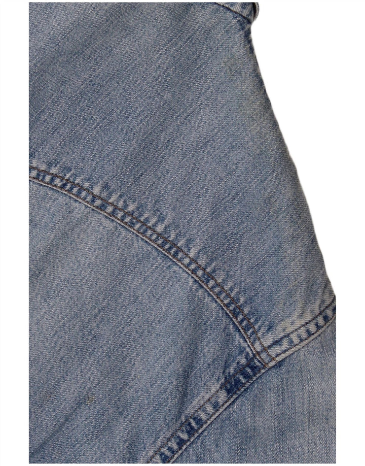 BENETTON Womens Denim Shirt UK 14 Medium Blue Cotton