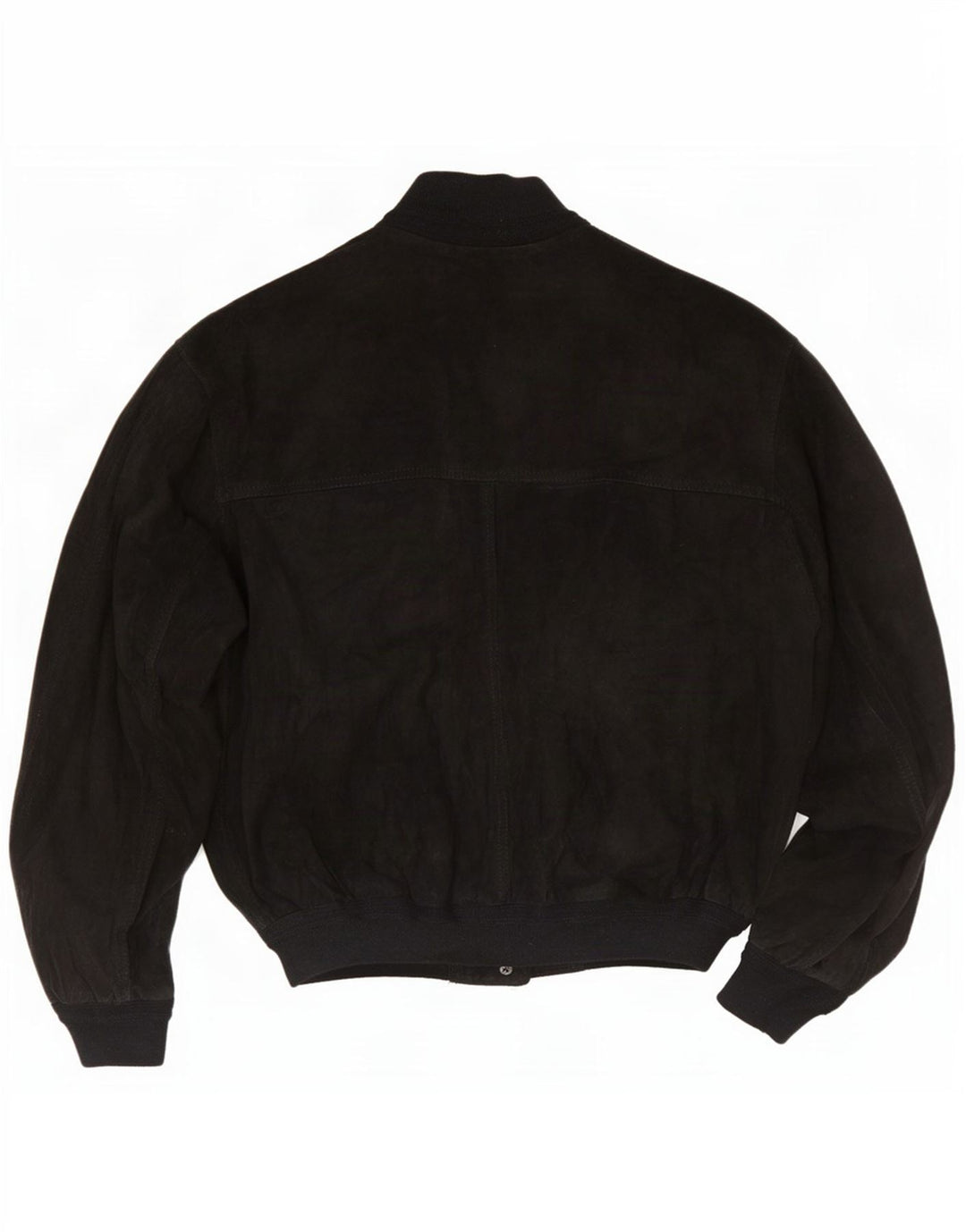 Vintage Mens Suede Bomber Jacket UK 36 Small Black Leather