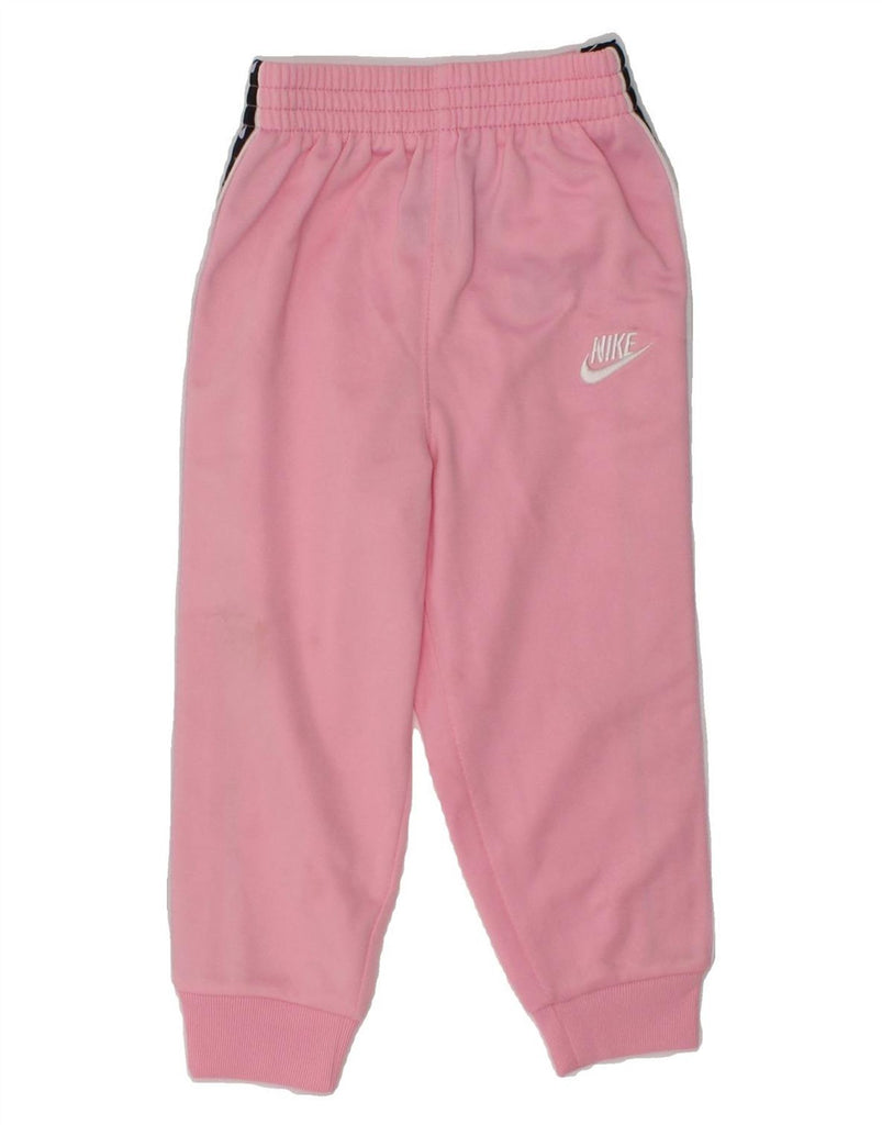 NIKE Baby Boys Joggers Tracksuit Trousers 9-12 Months Pink Polyester | Vintage Nike | Thrift | Second-Hand Nike | Used Clothing | Messina Hembry 