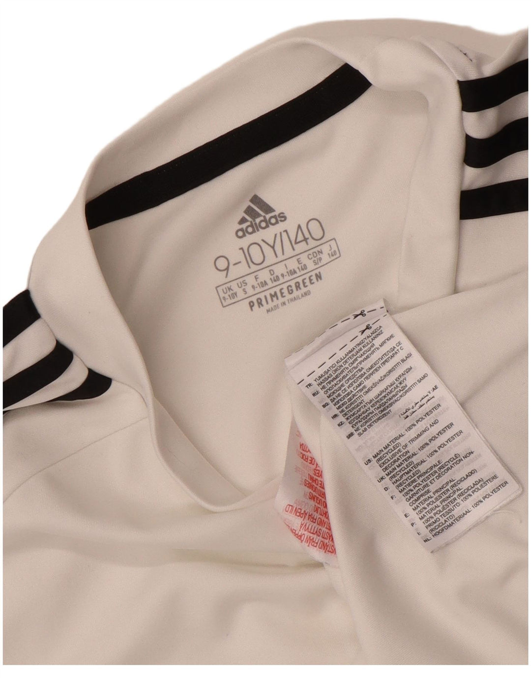Adidas Boys Aeroready T-Shirt Top 9-10 Years White Polyester