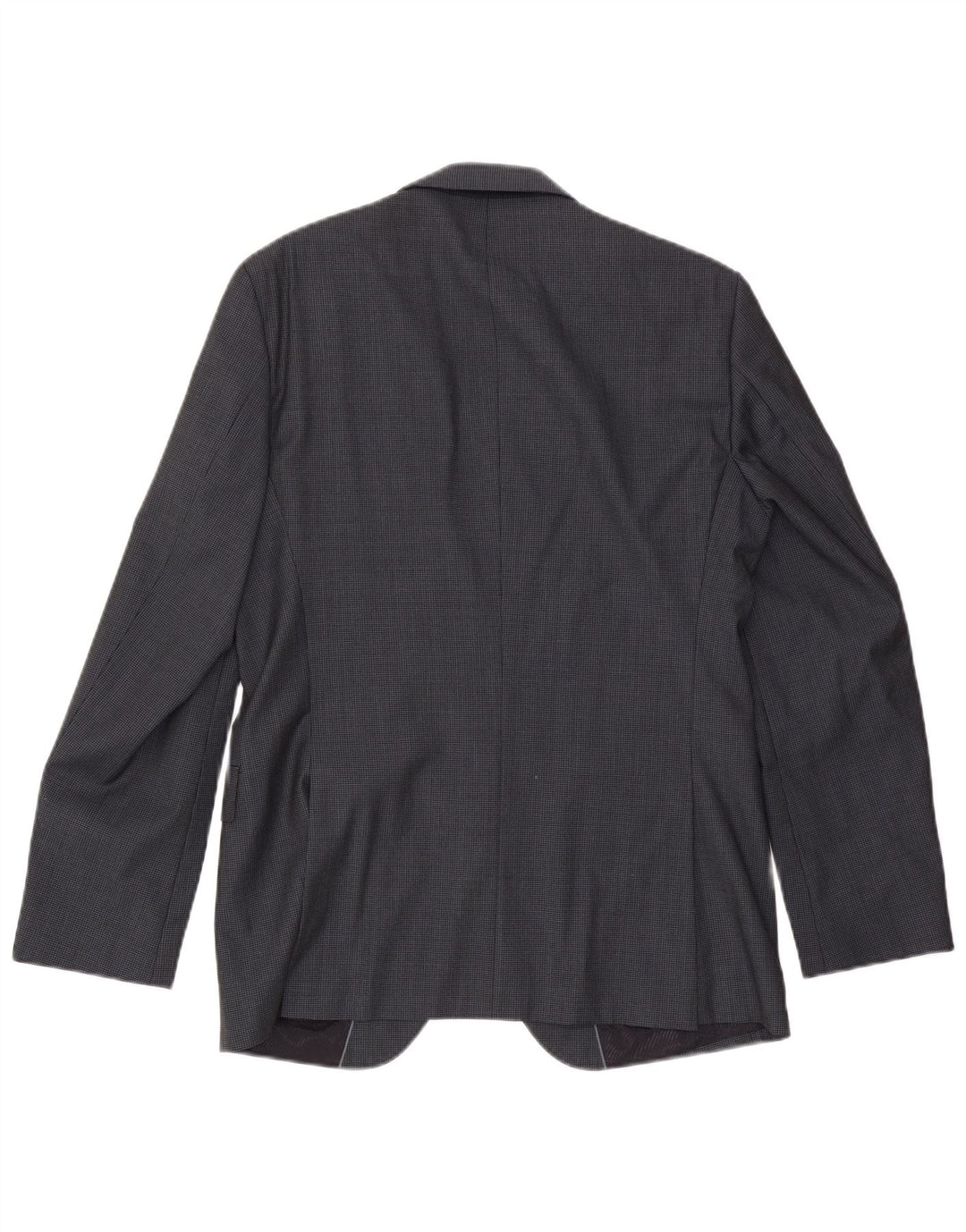 Hugo Boss Mens 2 Button Blazer Jacket EU 48 Medium Grey Houndstooth Wool