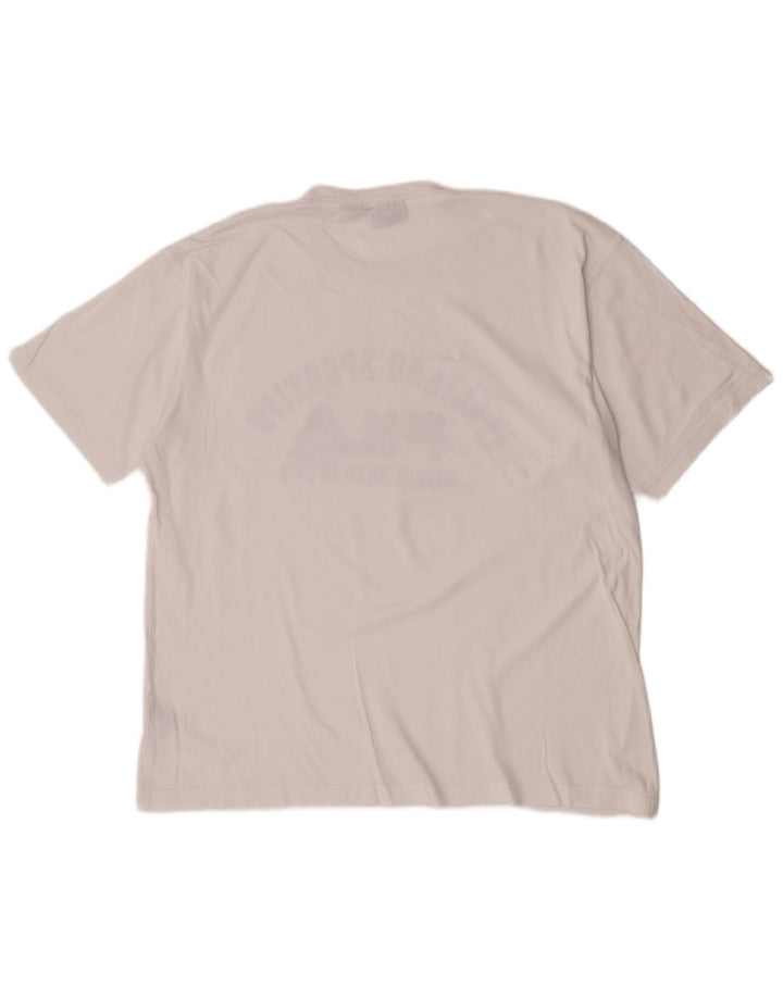 Fila Mens Graphic T-Shirt Top XL White Cotton