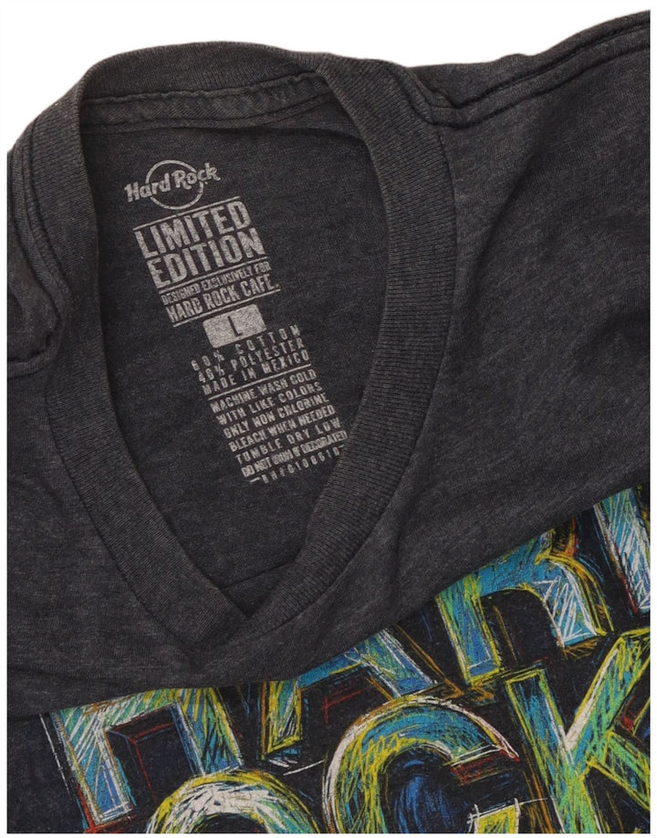 Hard Rock Cafe Mens Prague Graphic T-Shirt Top Large Grey Cotton