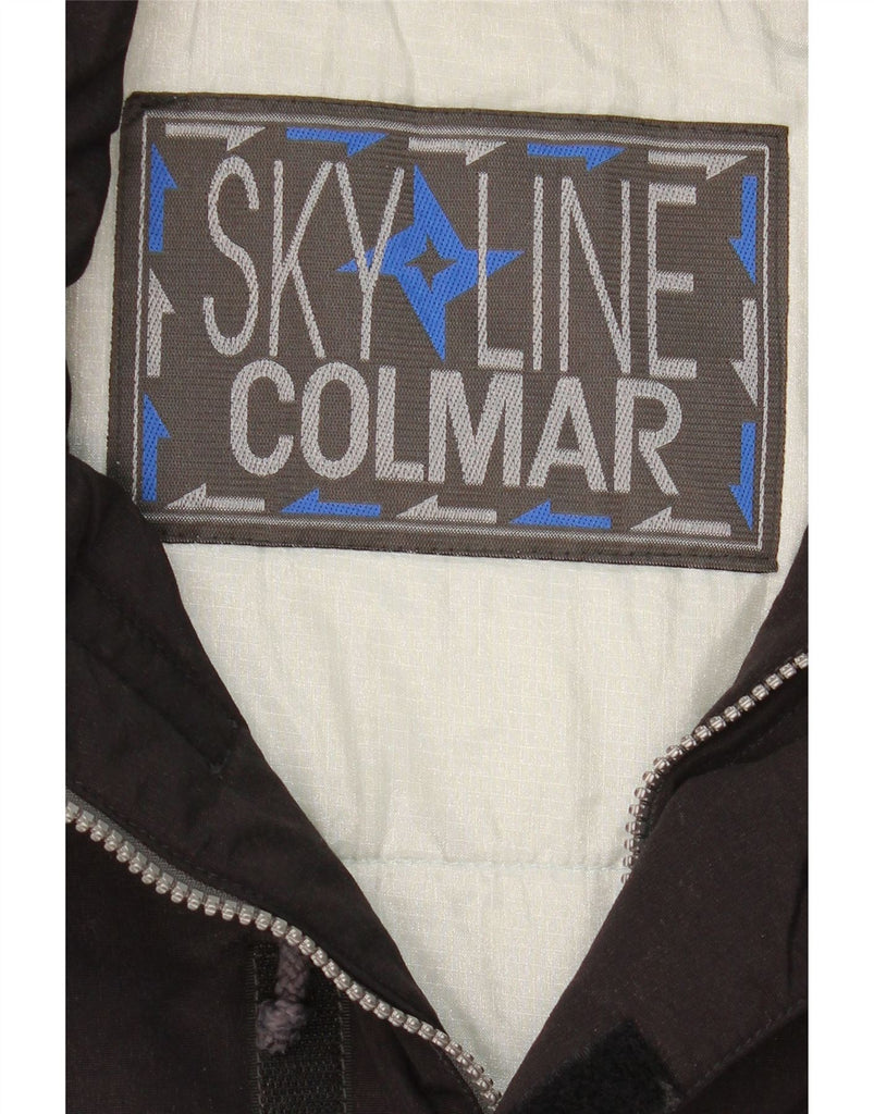 COLMAR Mens Graphic Pullover Ski Jacket UK 42 XL Black Colourblock Vintage Colmar and Second-Hand Colmar from Messina Hembry 