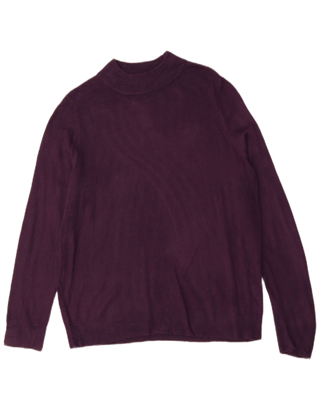MARKS & SPENCER Mens Turtle Neck Jumper Sweater Medium Purple