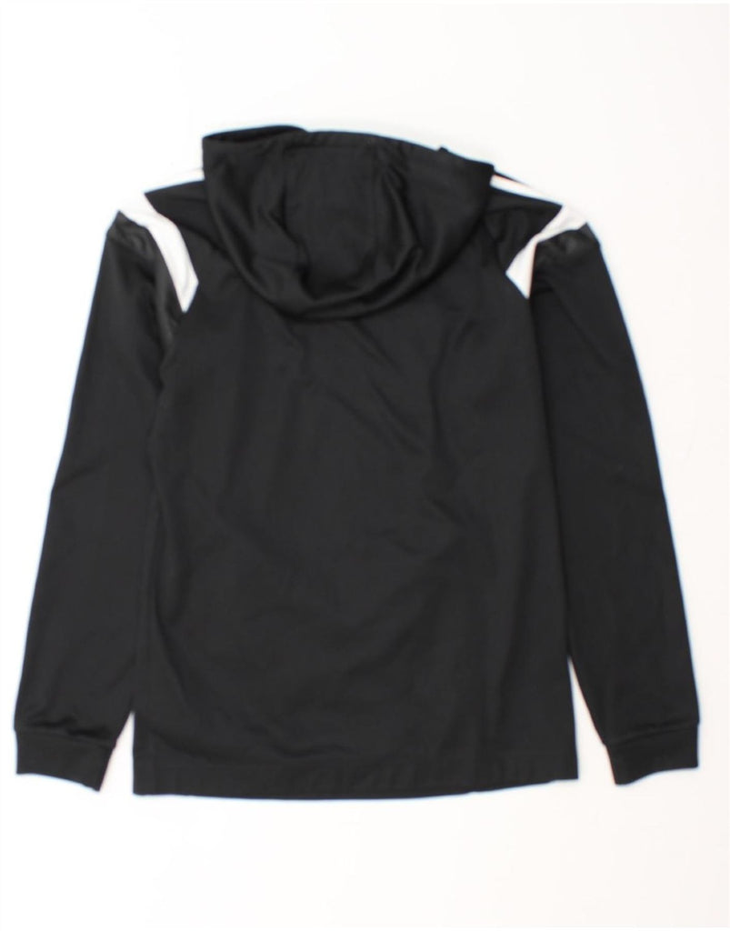 ADIDAS Mens Hoodie Jumper Small Black Colourblock Polyester Vintage Adidas and Second-Hand Adidas from Messina Hembry 