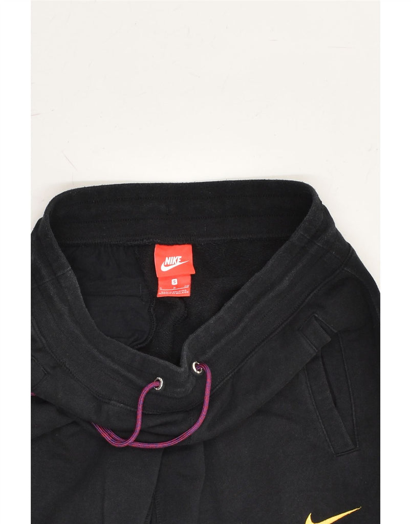 NIKE Womens Tracksuit Trousers Joggers UK 10 Small Black Cotton | Vintage Nike | Thrift | Second-Hand Nike | Used Clothing | Messina Hembry 