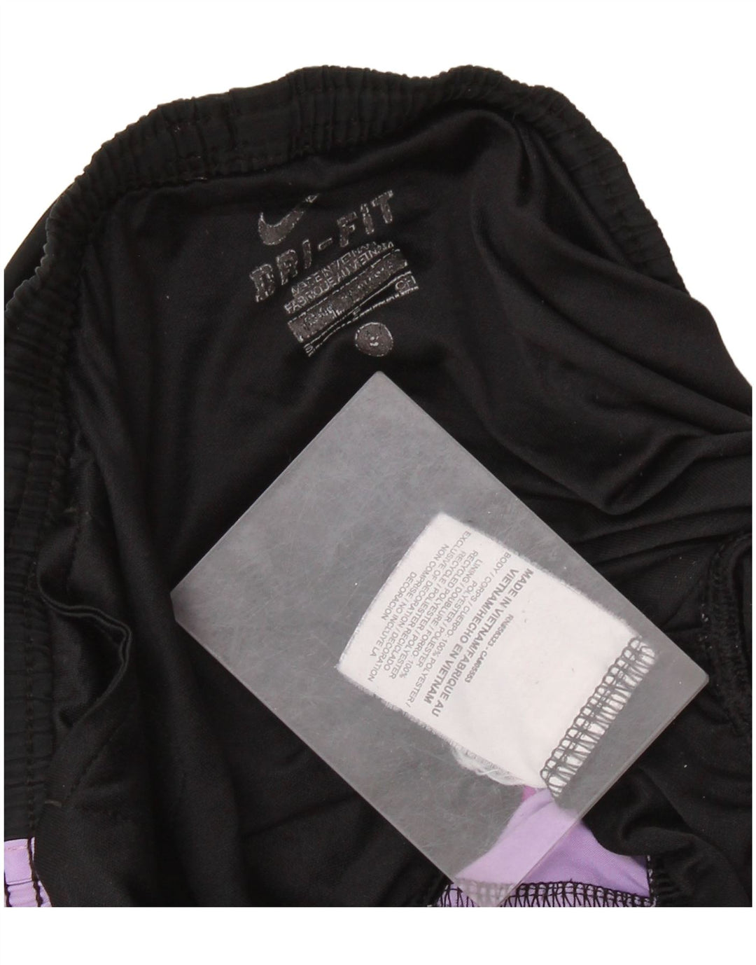 NIKE Womens Dri Fit Sport Shorts UK 10 Small  Black Colourblock Polyester