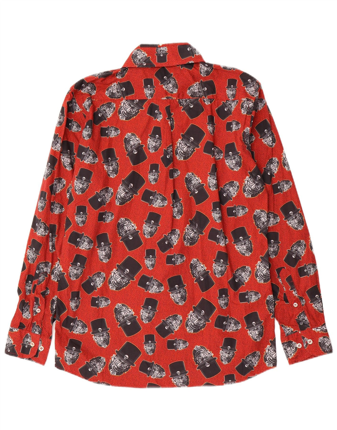 WAXMAN BROTHERS Mens Graphic Shirt Medium Red Cotton