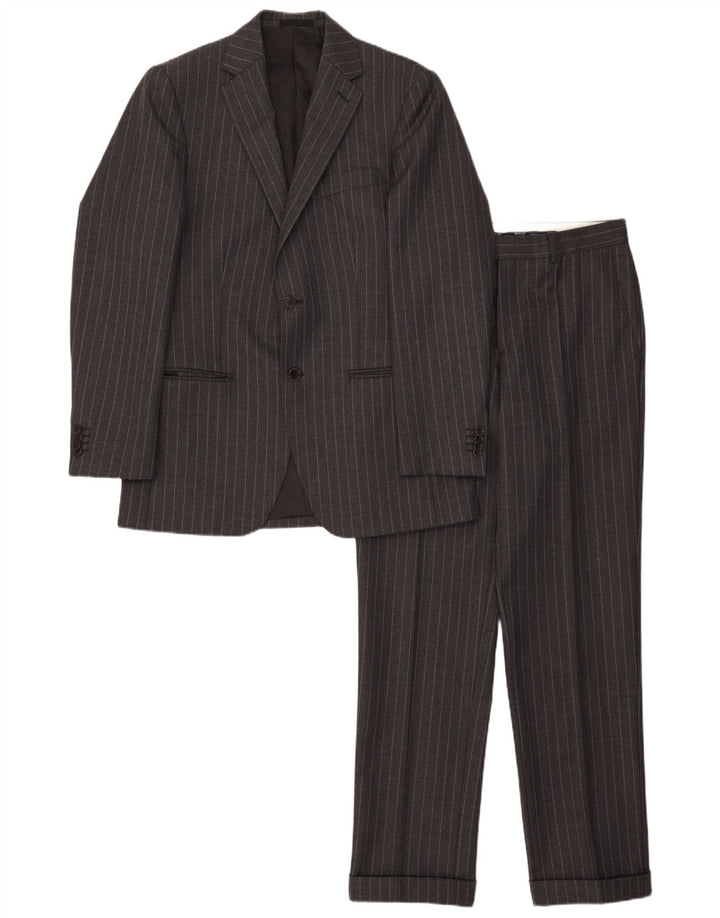 Boggi Mens 2 Button Piece Suit IT 48 Medium W31 L32 Grey Pinstripe Wool