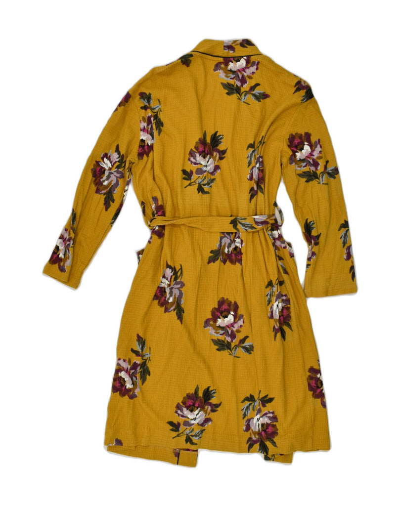 JOULES Womens Robe Wrap Dress UK 10 Small Yellow Floral | Vintage Joules | Thrift | Second-Hand Joules | Used Clothing | Messina Hembry 