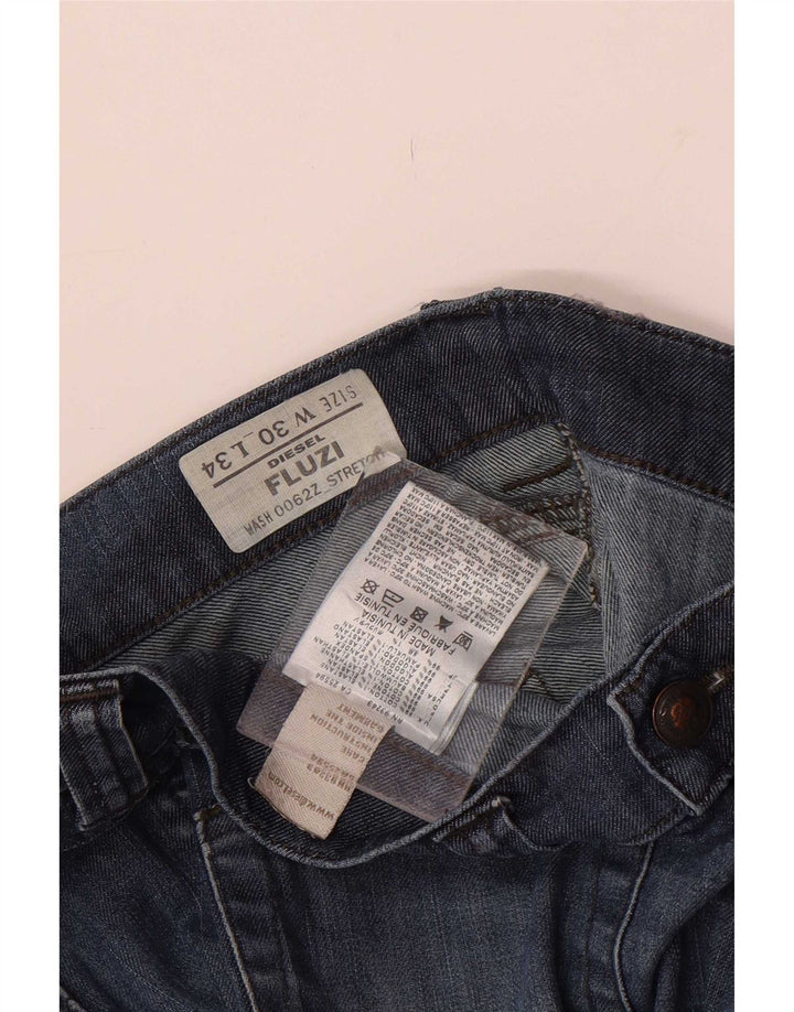 Diesel Womens Fluzi Flared Jeans W30 L34 Blue Cotton