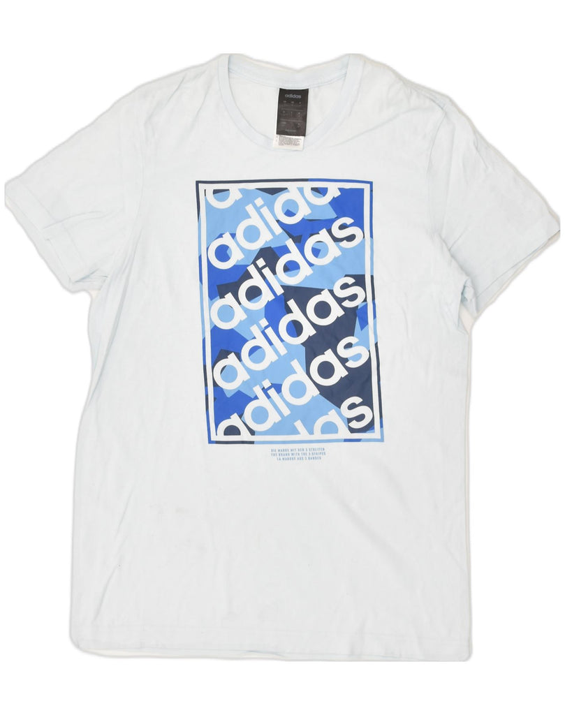 ADIDAS Mens Graphic T-Shirt Top Small Blue Cotton | Vintage Adidas | Thrift | Second-Hand Adidas | Used Clothing | Messina Hembry 