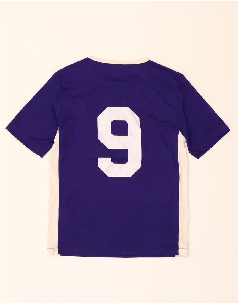 ADIDAS Boys Climalite Graphic T-Shirt Top 11-12 Years Medium Navy Blue Vintage Adidas and Second-Hand Adidas from Messina Hembry 