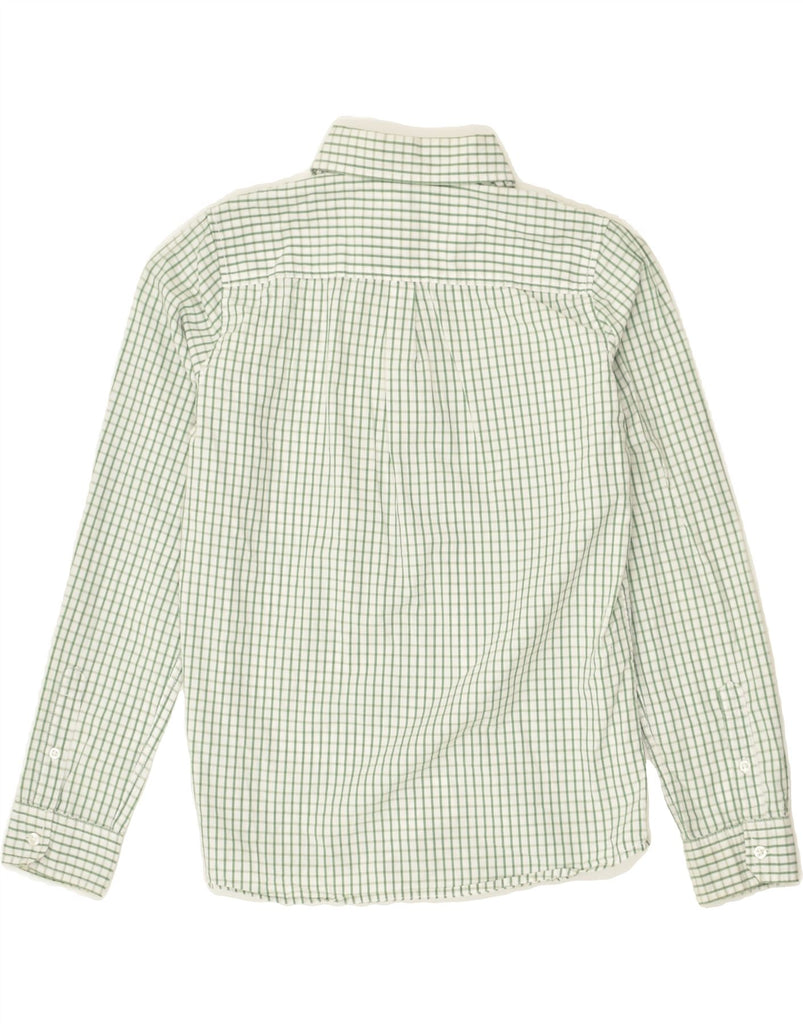 BENETTON Boys Shirt 10-11 Years XL  Green Check Cotton | Vintage Benetton | Thrift | Second-Hand Benetton | Used Clothing | Messina Hembry 