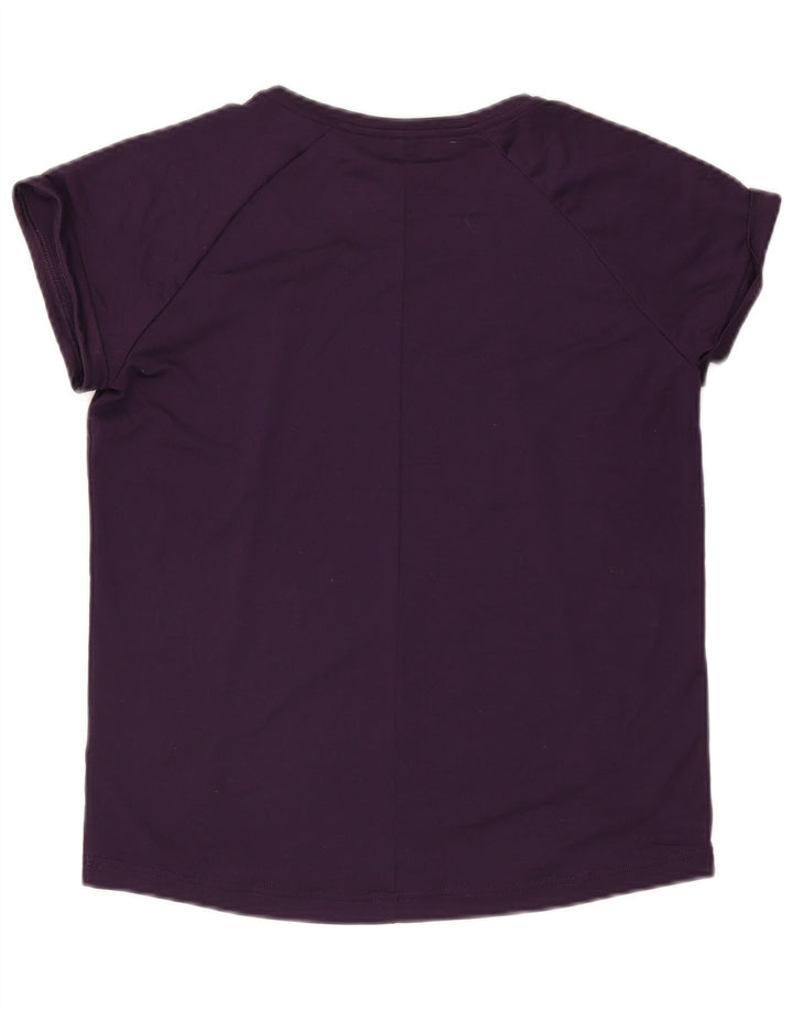 Adidas Womens Climalite T-Shirt Top UK 12/14 Medium Purple Polyester