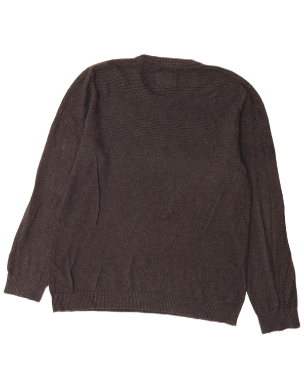 Fat Face Mens Crew Neck Jumper Sweater Large Grey Cotton