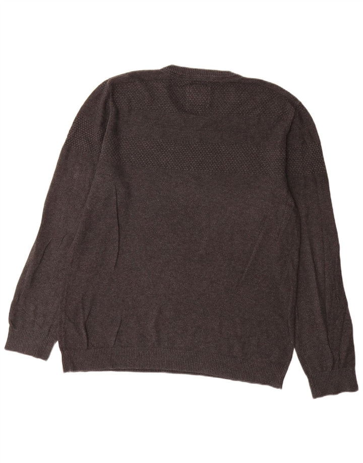 Fat Face Mens Crew Neck Jumper Sweater Large Grey Cotton