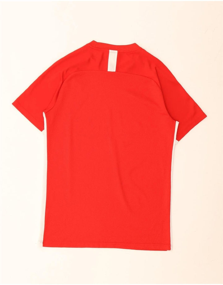 Nike Mens Dri Fit T-Shirt Top Medium Red Colourblock