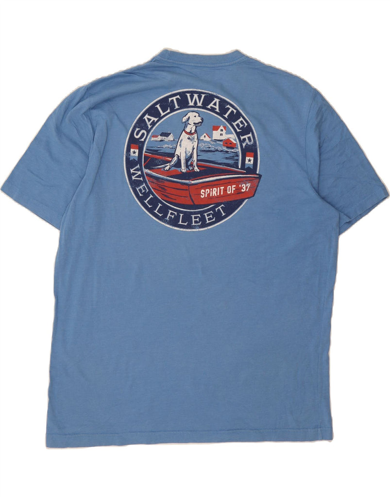 IZOD Mens Salt Water Graphic T-Shirt Top XL Blue Cotton Vintage Izod and Second-Hand Izod from Messina Hembry 