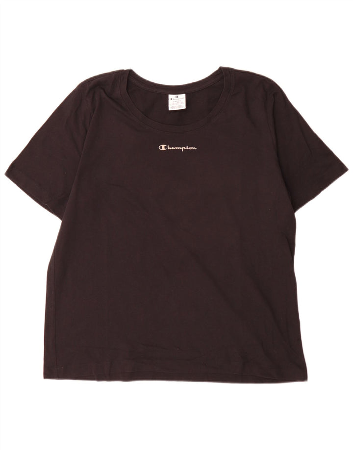 Champion Mens T-Shirt Top Large Black