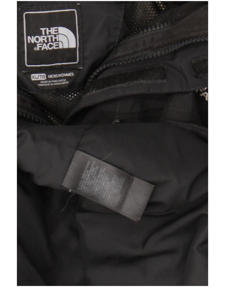 The North Face Mens Hooded Rain Jacket UK 42 XL Black Polyester