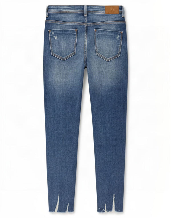 Zara Womens Distressed Slim Jeans EU 40 Medium W30 L27 Blue