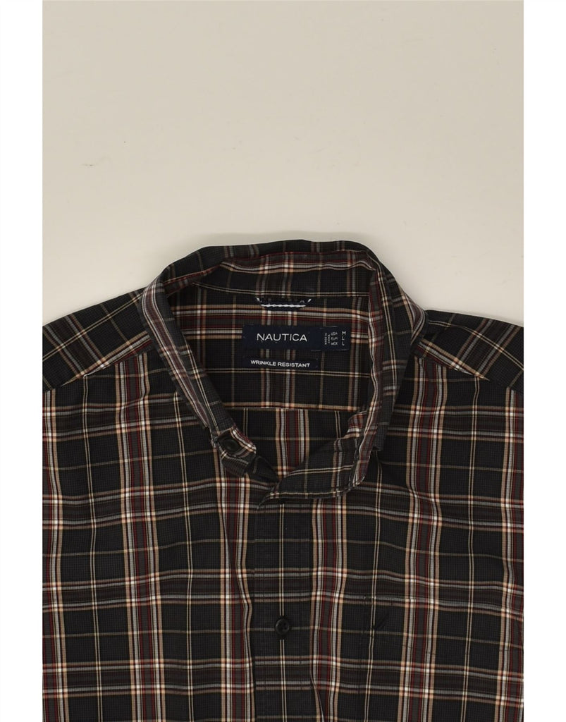 NAUTICA Mens Shirt Medium Brown Check Cotton | Vintage Nautica | Thrift | Second-Hand Nautica | Used Clothing | Messina Hembry 