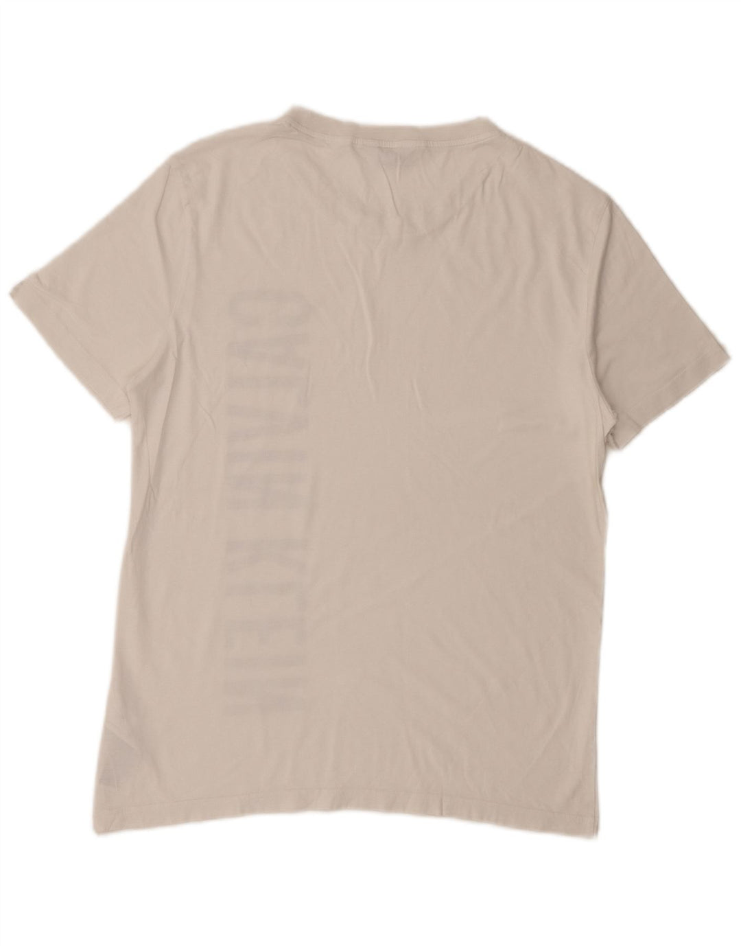 Calvin Klein Mens Graphic T-Shirt Top Medium White Cotton