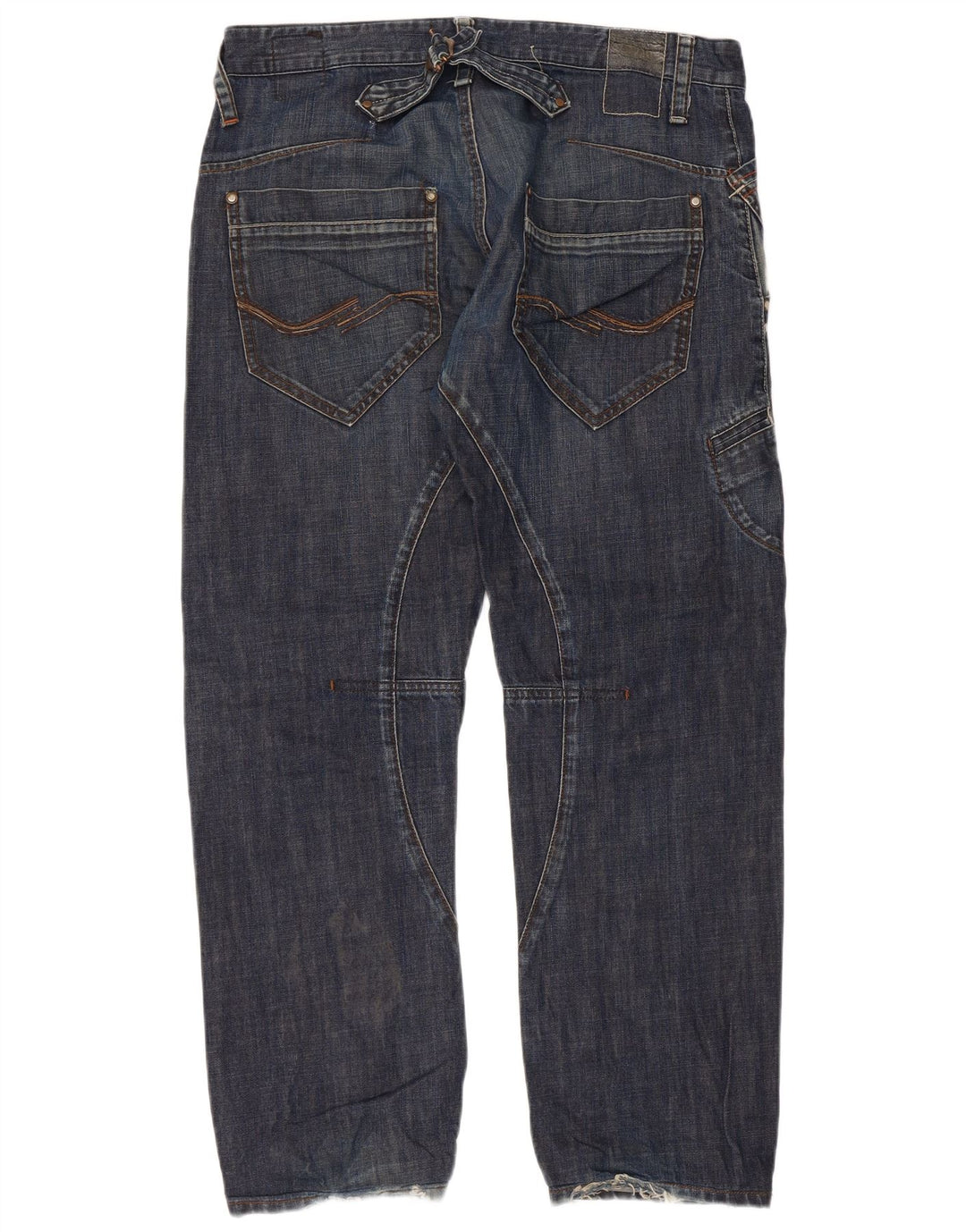 JACK & JONES Mens Straight Jeans W36 L29 Blue Cotton