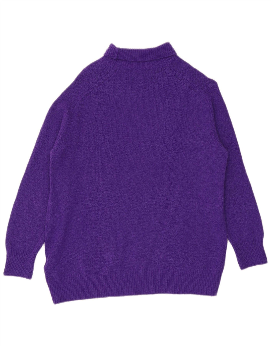 Massimo Dutti Womens Roll Neck Jumper Sweater UK 14 Medium Purple Wool