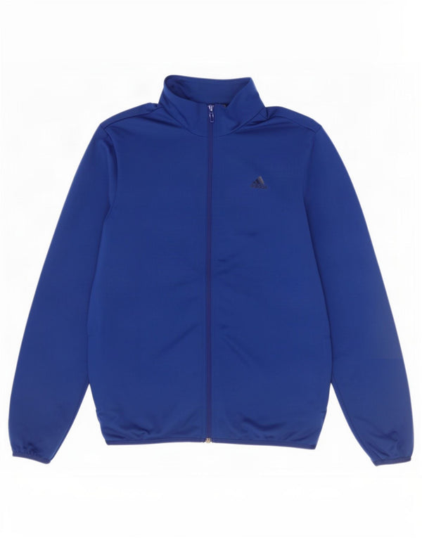Adidas Boys Primegreen Graphic Tracksuit Top Jacket 13-14 Years Blue