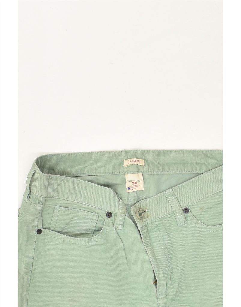 J. CREW Womens Skinny Casual Trousers W30 L27 Green Pinstripe Cotton | Vintage J. Crew | Thrift | Second-Hand J. Crew | Used Clothing | Messina Hembry 