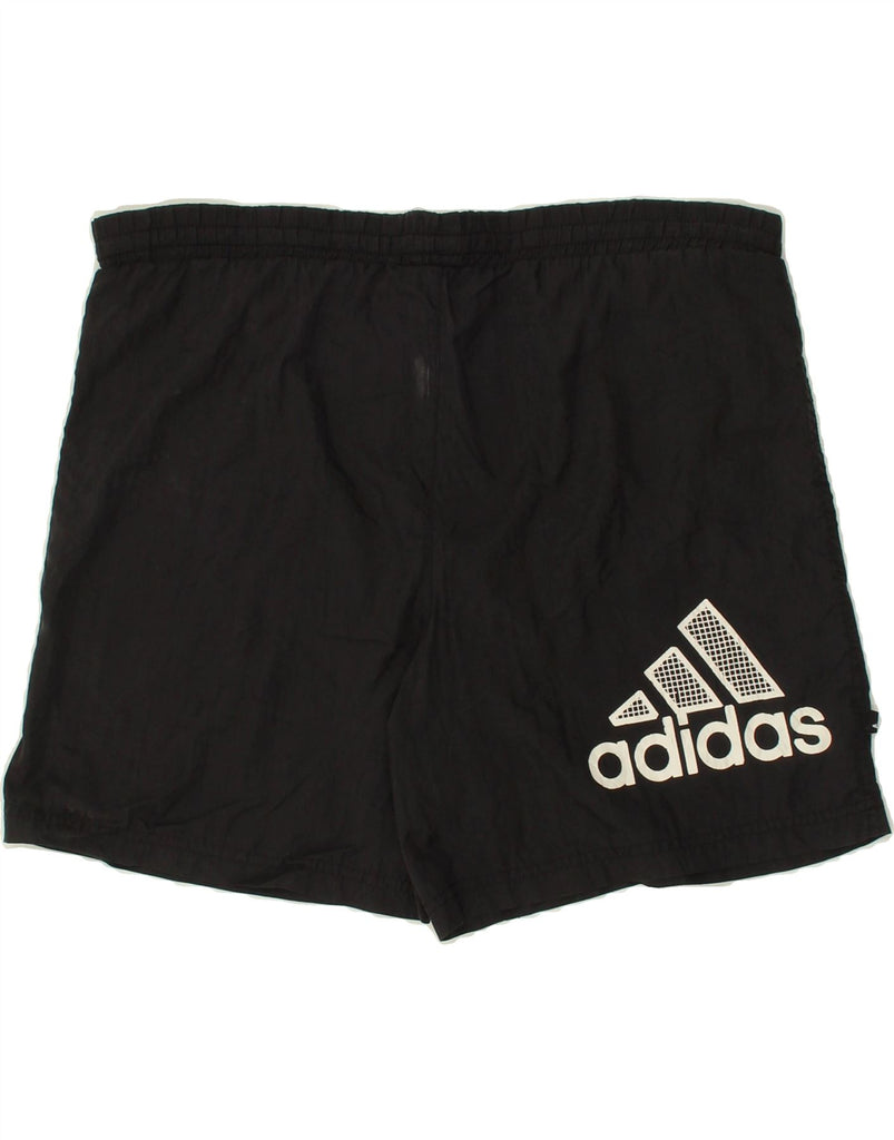 ADIDAS Mens Graphic Sport Shorts Medium Black Polyamide Vintage Adidas and Second-Hand Adidas from Messina Hembry 