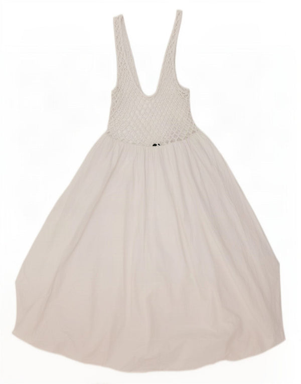 Zara Womens Sleeveless Bubble Dress UK 14 Large White