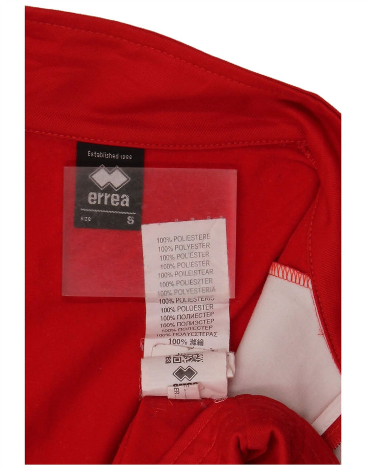 ERREA Mens Tracksuit Top Jacket Small Red Colourblock Polyester