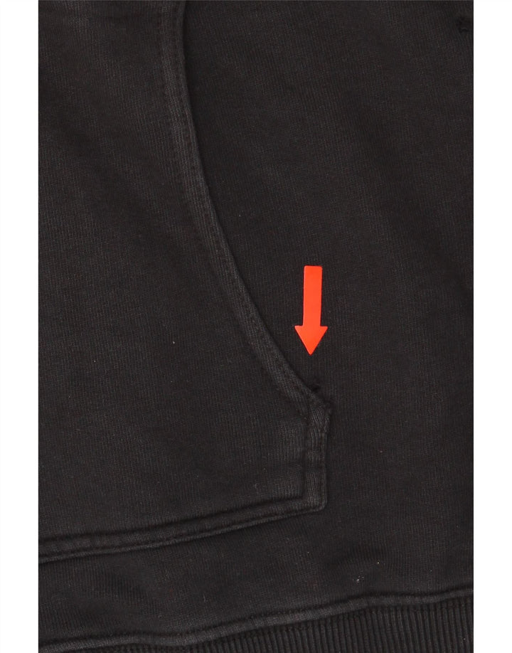 Fila Mens Graphic Zip Hoodie Sweater Large Black Cotton